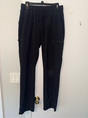 ScrubStar Black Stretch Cargo Scrub Pants Size Medium